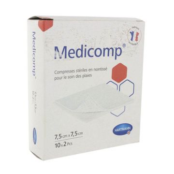 Hartmann Medicomp comprimate sterile nețesute 7,5x7,5cm - 10x2 bucăți