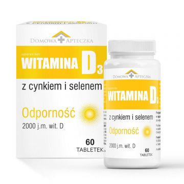 Home Pharmacy, Vitamina D3 cu zinc și seleniu, 60 comprimate