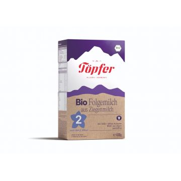 Lapte praf de capra Bio formula 2, 400g, Topfer