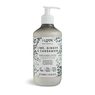 Lotiune de maini si corp Lime Ginger Cardamon, 500ml, I Love Cosmetics