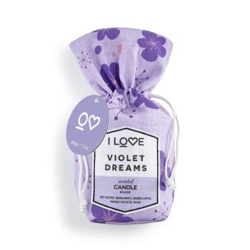 Lumanare parfumata Violet Dreams, 160g, I Love Cosmetics