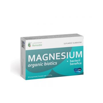 Magnesium Organic Biotics, 30 comprimate, Laboratoarele Remedia