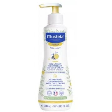 Mustela Bebe Gel De Curatare Nutritiv Cu Cold Cream Si Ceara De Albine Organica 300ml