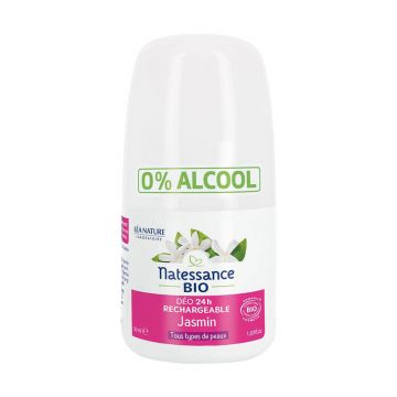 Natessance Deodorant organic reîncărcabil 24 de ore Jasmine Pour tous les skins 50ml
