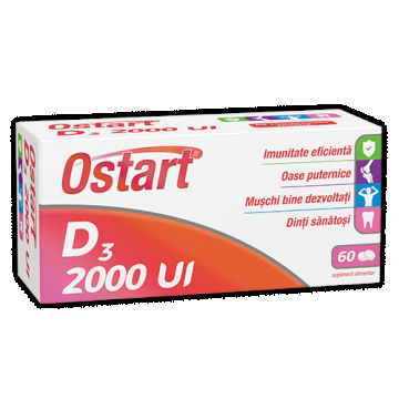 Ostart D3 2000UI, 60 comprimate, Fiterman