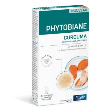 Pileje Phytobiane Curcuma Digestive Comfort 30 comprimate