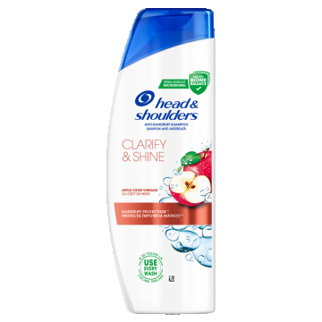 Sampon anti-matreata cu Otet de Mere Clarify & Shine, 400ml, Head&Shoulders