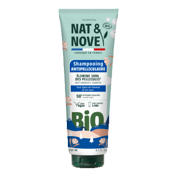 Sampon anti-matreata pentru toate tipurile de par cu extract de salcie alba Bio, 250ml, Nat&Nove