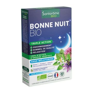 Santarome Bonne Nuit Triple Action Melatonin Bio free 20 comprimate