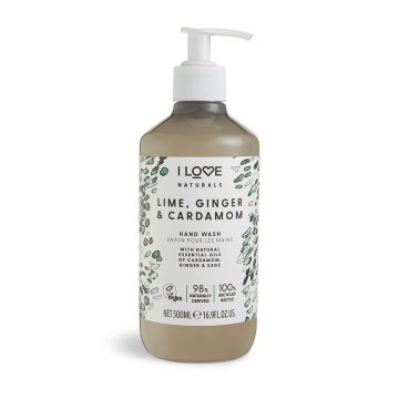 Sapun lichid Lime Ginger Cardamom Naturals, 500ml, I Love Cosmetics