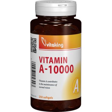 Vitamina A 10.000UI, 250 capsule gelatinoase, Vitaking