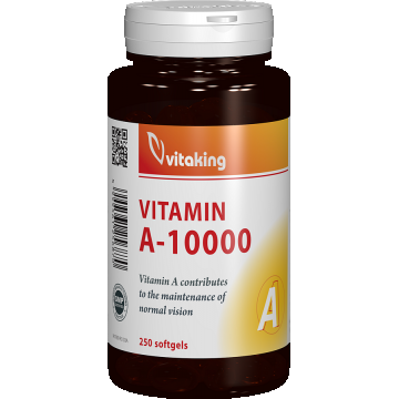Vitamina A 10.000UI, 250 capsule gelatinoase, Vitaking