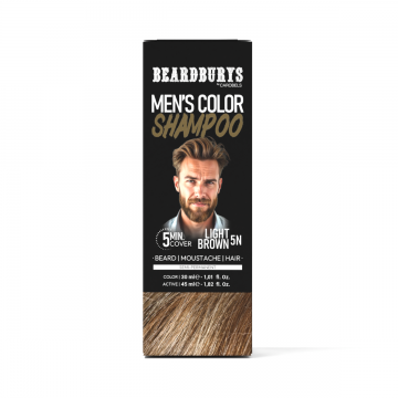 Vopsea semipermanenta pentru par barba si mustata Light Brown 5N, 75ml, Beardburys