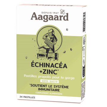 Aagaard Echinacea + Zinc comprimat fără zahăr Propolis 24 comprimate