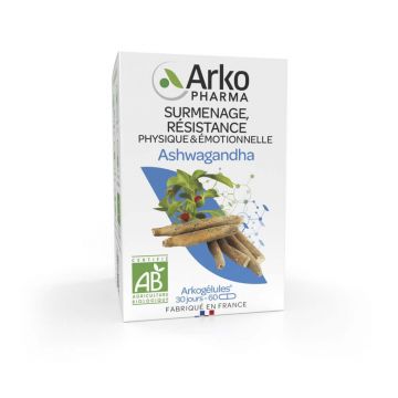 Arkopharma Arkocapsule Ashwagandha Bio Overload, rezistență 60 capsule