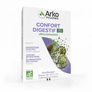 Arkopharma Arkofluids Digestive Comfort Organic 20 flacoane