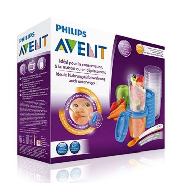 Avent Accesorii Borcane de înțărcare + lingură 6 luni sau mai mult