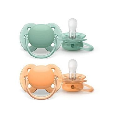 Avent Ultra Soft Orthodontic Soothers 0 la 6 luni Piele foarte sensibilă x2