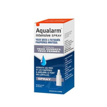 Bausch&Lomb Aqualarm Spray intensiv pentru ochi uscați și obosiți, pleoape iritate cu ochii deschiși sau închiși 10ml