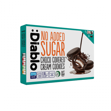 Biscuiti cu invelis de ciocolata si umplutura de vanilie, 136 g, Diablo