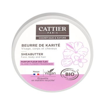 Cattier Unt de Shea Bio Parfum Island Flower 100g