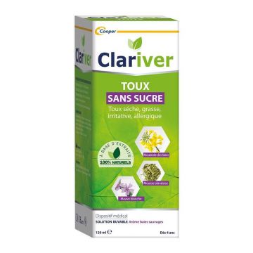Clariver sirop de tuse pentru adulți fără zahăr 120ml