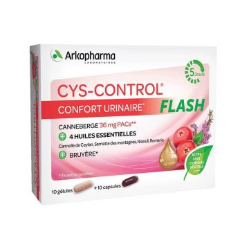 Cys-Control Flash Confort Urinar, 20 capsule, Arkopharma