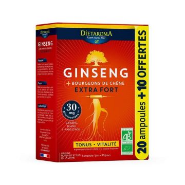 Dietaroma Ginseng Extra Strength Tonus Vitalitate 30 fiole