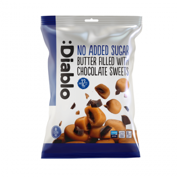 Dropsuri cu unt si umplutura de ciocolata, 75 g, Diablo