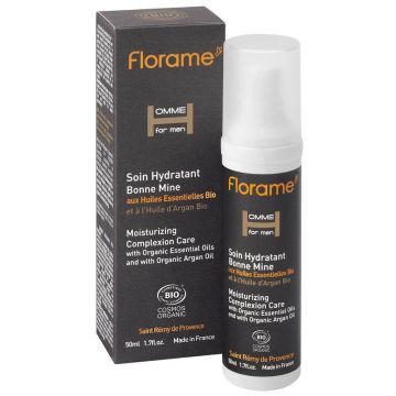 Florame Homme pentru bărbați - Cremă hidratantă organică pentru strălucirea sănătății 50 ml