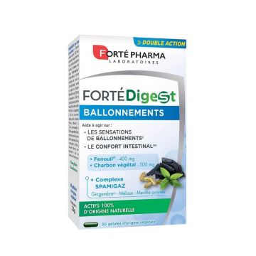 Forté Digest Cărbune și Plante pentru Balonare, 30 capsule, Forté Pharma