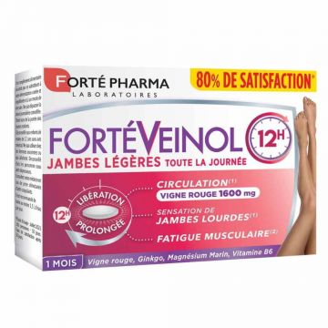 Forté Pharma Forté Veinol Red Vine circulație și picioare grele 60 comprimate cu eliberare prelungită