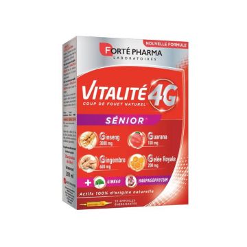 Forté Pharma Vitalité 4G Energizant natural pentru vârstnici cu ginseng și ginkgo 20 fiole