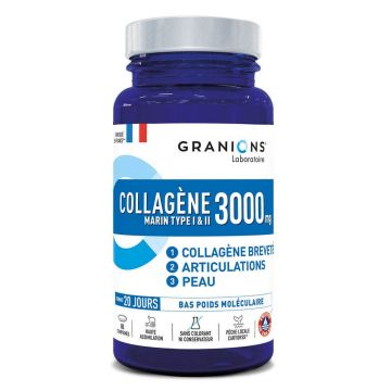Granions Colagen marin de tip I și II 3000 mg 80 comprimate