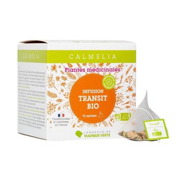 Infuzie organică de tranzit Calmelia 15 plicuri de ceai