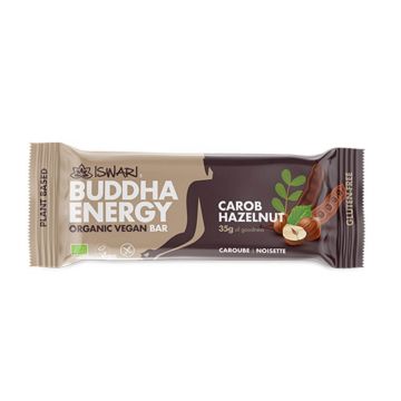 Iswari Energy Bar Buddha, carob și alune organice 35g