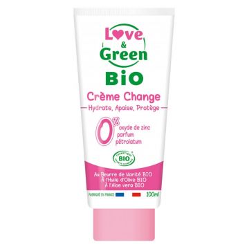 Love&Green Cremă pentru scutece Bio piele sensibilă și reactivă 100ml