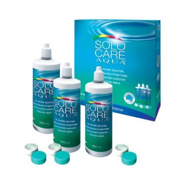 Menicon Solocare Aqua Multifunctional Soft Lens Solution 3x360ml