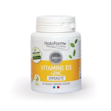 Nat&Form Vitamina D3 + Vitamine imunitare 60 capsule