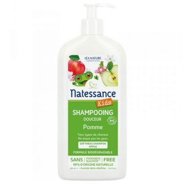 Natessance Kids Șampon organic pentru păr și corp cu mere fără sulfat 500ml