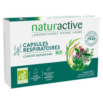 Naturactive Capsule Respiratorii Bio cu uleiuri esențiale 30 capsule