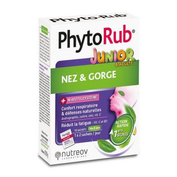 Nutreov Phyto-Rub Nez & gorge Adulte et junior 10 pliculețe