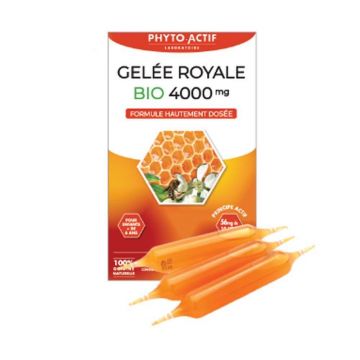Phyto-Actif Organic Royal Jelly 4000mg titrat în 10 hda 20 flacoane