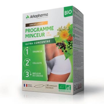 Program de slăbire Arkofluids Bio, 3 x 10 fiole, Arkopharma