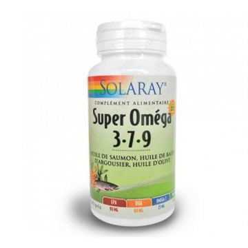 Solaray Super Omega 3,7,9 cu vitamina D 60 Capsule