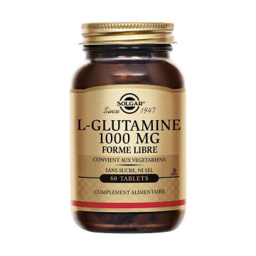 Solgar L-glutamina Glutamina 1000mg Sommeil Défenses immunitaires 60 comprimate