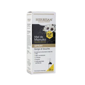 Spray pentru gât cu miere de Manuka Herbesan 25ml