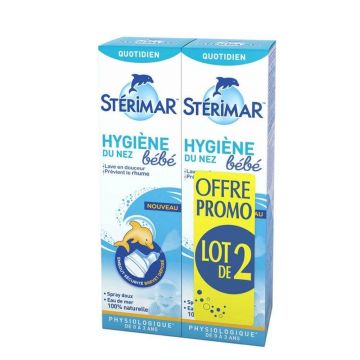 Sterimar Spray fiziologic blând Igiena nasului Baby 0-3 Ani 2x100ml