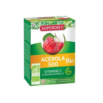 Superdiet Acerola 500 Organic 24 comprimate