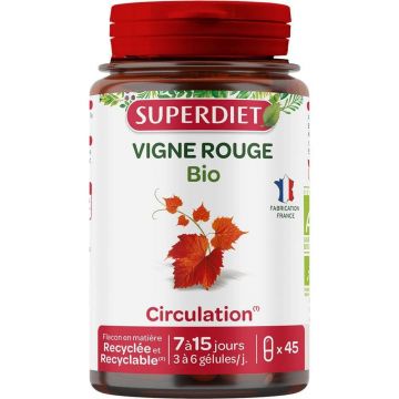 Superdiet Organic viță de vie roșie 45 capsule